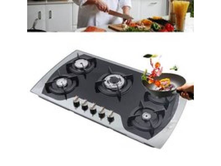 35 4 po GPL/NG Table de cuisson au gaz Cuisinière intégrée à 5 brûleurs Table de cuisson en verre trempé