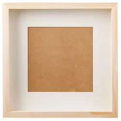 3D-Bilderrahmen aus Holz, mit Scheibe, 27,5 x 27,5 x 4,5 cm