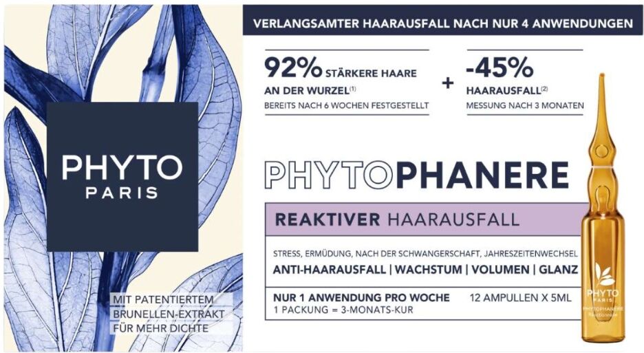 Phyto Phytophanere Reaktiver Haarausfall 12x5ml 1 Set 1 Set