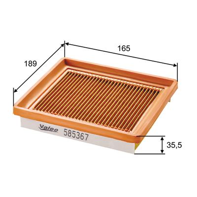 VALEO Luftfilter 585367 Filtereinsatz 32mm für Ford