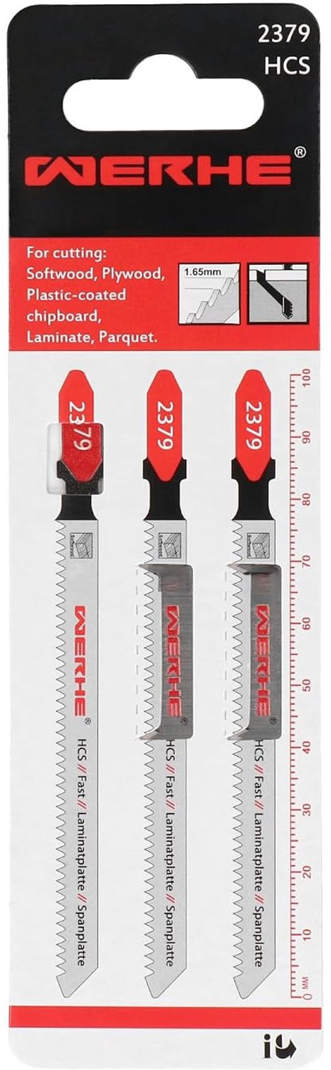 Zaagbladen voor Decoupeerzaag - 3 stuks, 100 mm, HCS Staal
