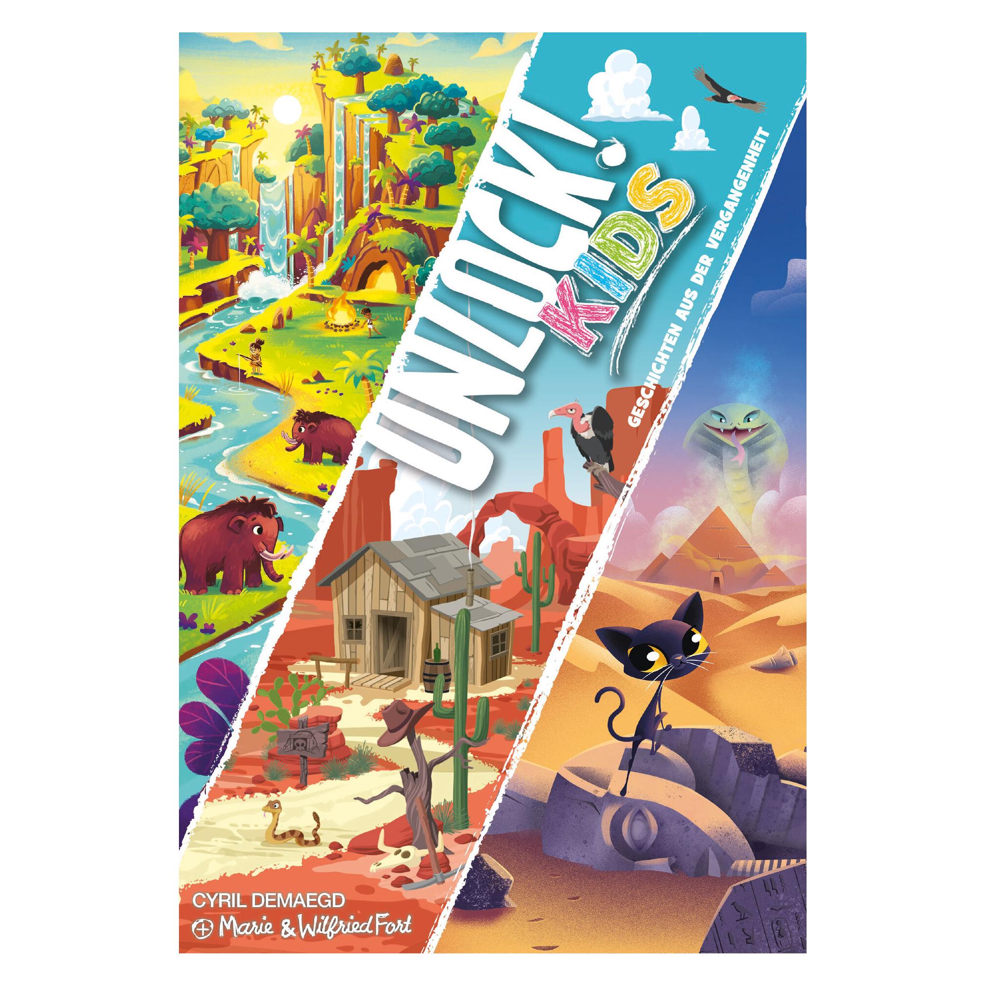 Asmodée Unlock! Kids: Geschichten aus der Vergangenheit, Rätselspiel, für 1-4 Spieler, ab 6 (Deutsch, 1 - 4 Spieler) (SCOD0103)