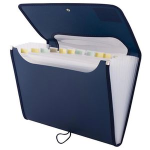 D.RECT Fächermappe 5590 Elegante, A4, dunkelblau, aus Kunststoff, 12 Fächer