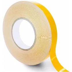 RS PRO, Klebeband, F30 Kunststoff-Klebeband doppelseitig, Gelb, Stärke 0.245mm, 19mm x 50m (19 mm)