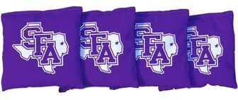 Skip's Garage Stephen F. Austin State University Lumberjacks Purple Cornhole Bags