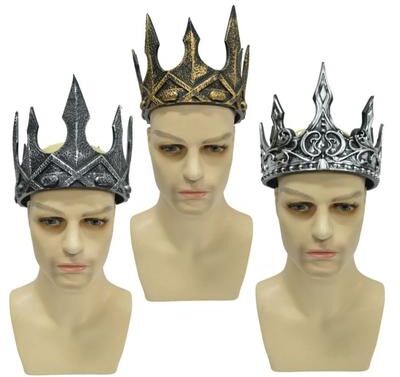 Uplifted Finds Halloween Baroque Metal Crown Royal Ball Party Tiara For Children Cosplay Cosplay Item gold A
