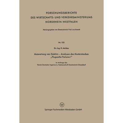 Auswertung von Gekörn — Analysen des Musterstaubes „Flugasche Fortuna I“, Taschenbuch von Robert Meldau, VS Verlag für Sozialwissenschaften,