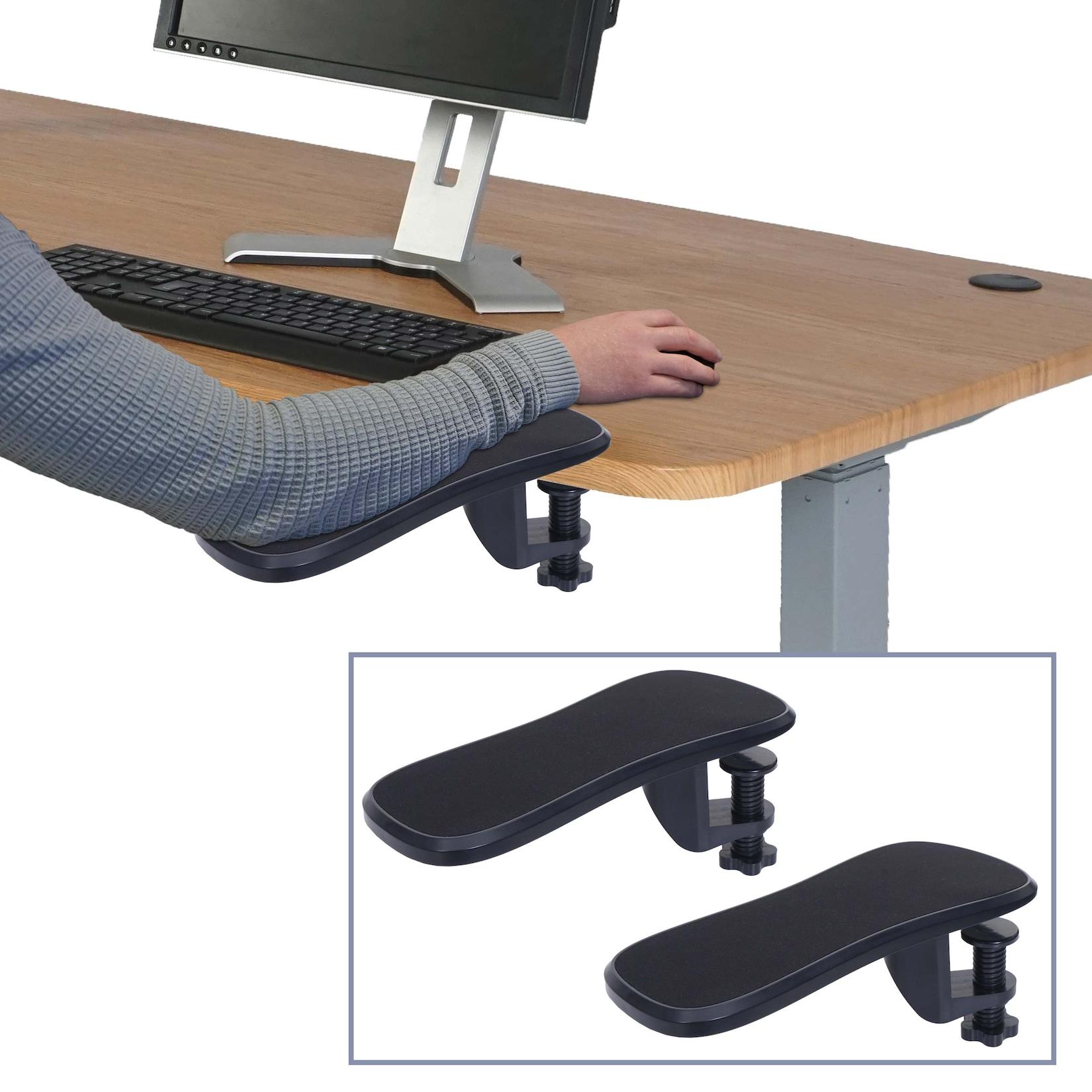 2er-Set Armauflage MCW-N75, für Schreibtisch Arm-/Handgelenkstütze Handgelenkauflage Ablage ergonomisch verstellbar