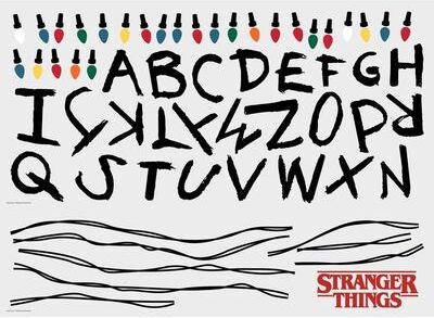 Netflix Stranger Things Christmas Light Peel And Stick Giant Wall Decals W/Alphabet by RoomMates