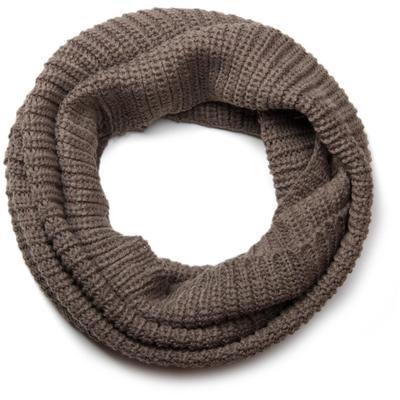 Strickschal STYLEBREAKER "Unifarbener Feinstrick Loop", Damen, grau (taupe), Obermaterial: 100% Polyacryl PAN., Modisch, Modetücher
