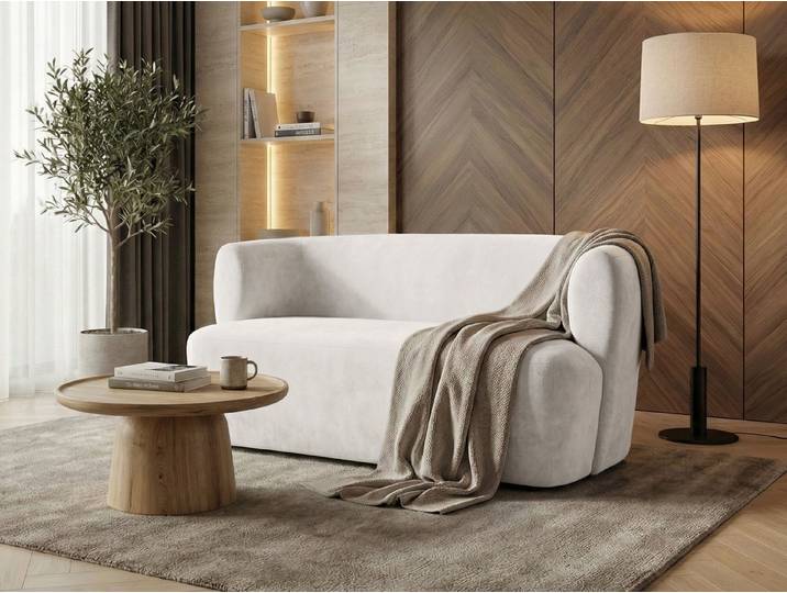Beautysofa Sofa NORI 2-Sitzer Sofa Skandinavisches Minimalistisches Design, Modernes Lounge-Sofa, Perfekt für Wohnzimmer, Wartezimmer oder Empfangsbereich