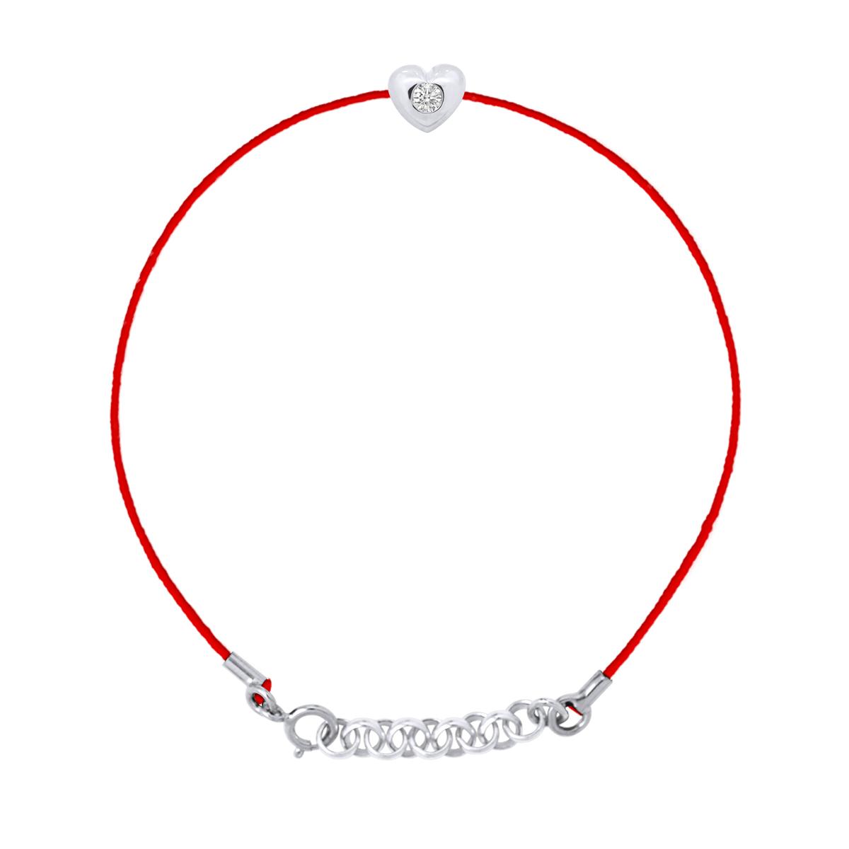 Diamond Bracelet HART 0.050 CTS Nylon Red 925