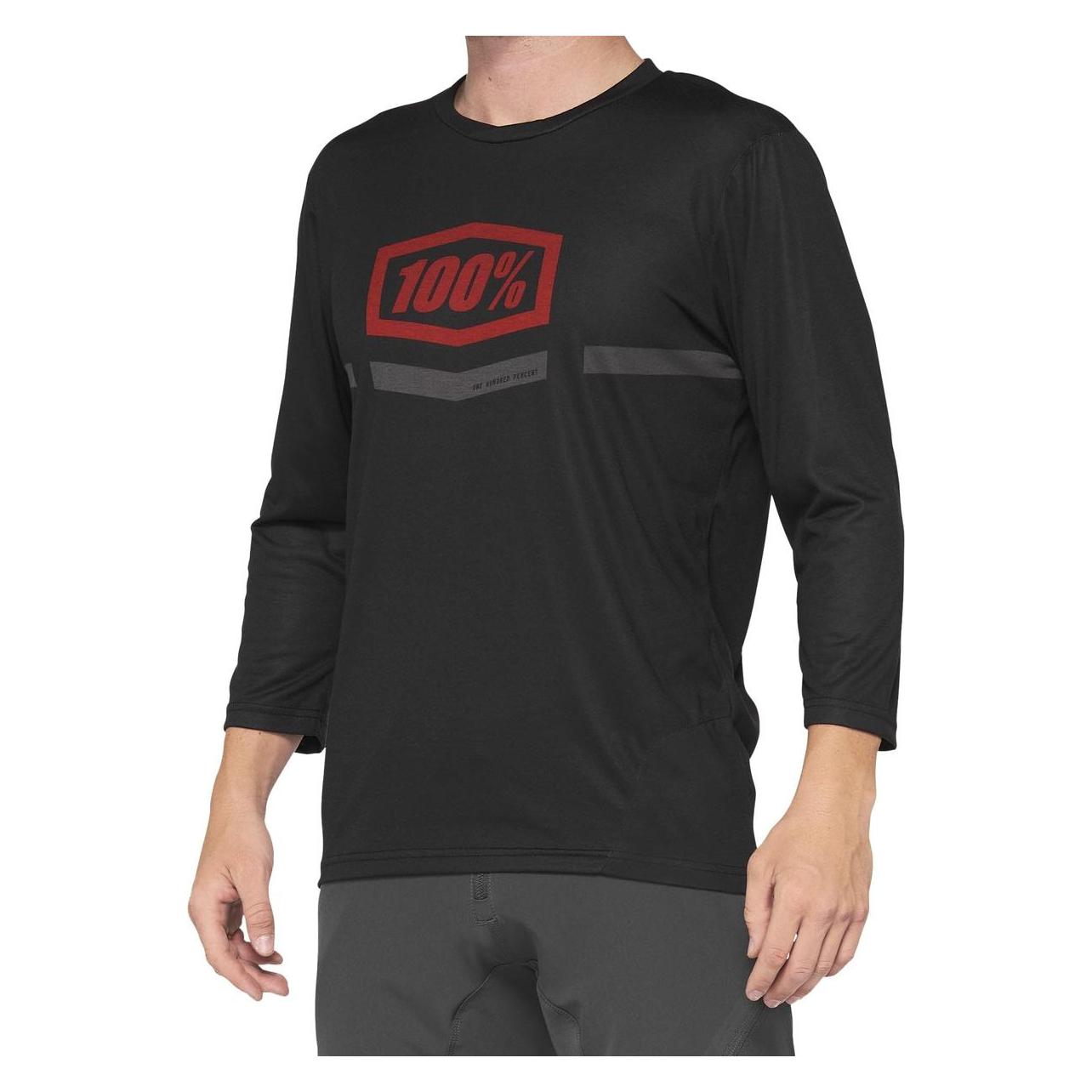 100% Unbekannt 3/4 Jersey airmatic schwarz/rot (XL) (STO-40018-00008)