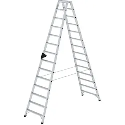 Munk, Leiter + Gerüst, Stufen-Stehleiter beidseitig begehbar 2x14 Stufen (Stehleiter, 348.80 cm)