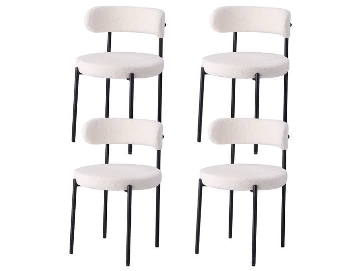 EGOONM 2/4/6 chaises de salle à manger de style nordique, chaises de cuisine rembourrées avec chaise en velours Teddy, chaises de salle à manger et de cuisine pour la maison