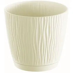 Prosperplast - SANDY P 1L Blumentopf - 12,9x12,9x12cm in Creme farbe