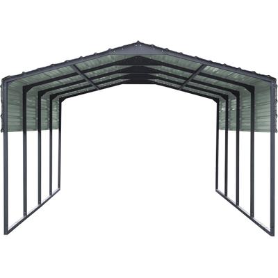 Einzelcarport WESTMANN "Kopenhagen M Grau", grau, B/H/T: 211cm x, Carports, wetterfeste Konstruktion durch pulverbeschichtete Oberfläche