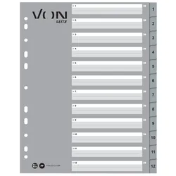 LEITZ Register, 1-12, DIN A4