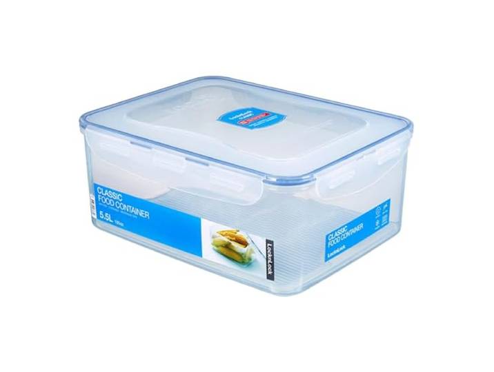 LocknLock PP Classic Vorratsdose mit Ablaufgitter, 5,5 L, 29,5 x 23 x 11,8 cm, Gefrier-& Kühlschrank Organizer, Spülmaschinen-& Mikrowellengeeignet