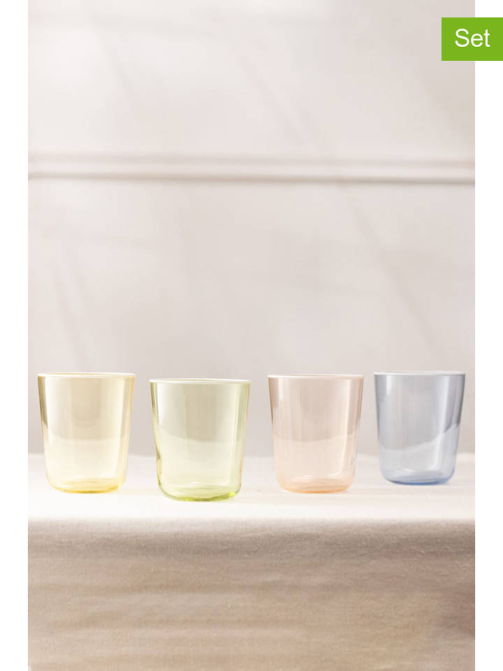 Violeta Home 4er-Set: Gläser in Bunt - 315 ml - onesize