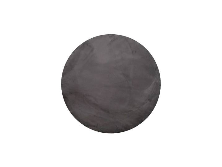 Teppich WECON HOME BASICS Anna , grau (anthrazit), H:25mm Ø:150cm, Polyester, Teppiche, Teppich, Hochflorteppich, getuftet, modern, einfarbig, flauschig, Wohnzimmer