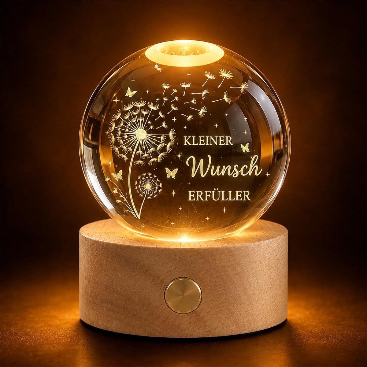 Kleine kristallen bol voor wensen en decoratie