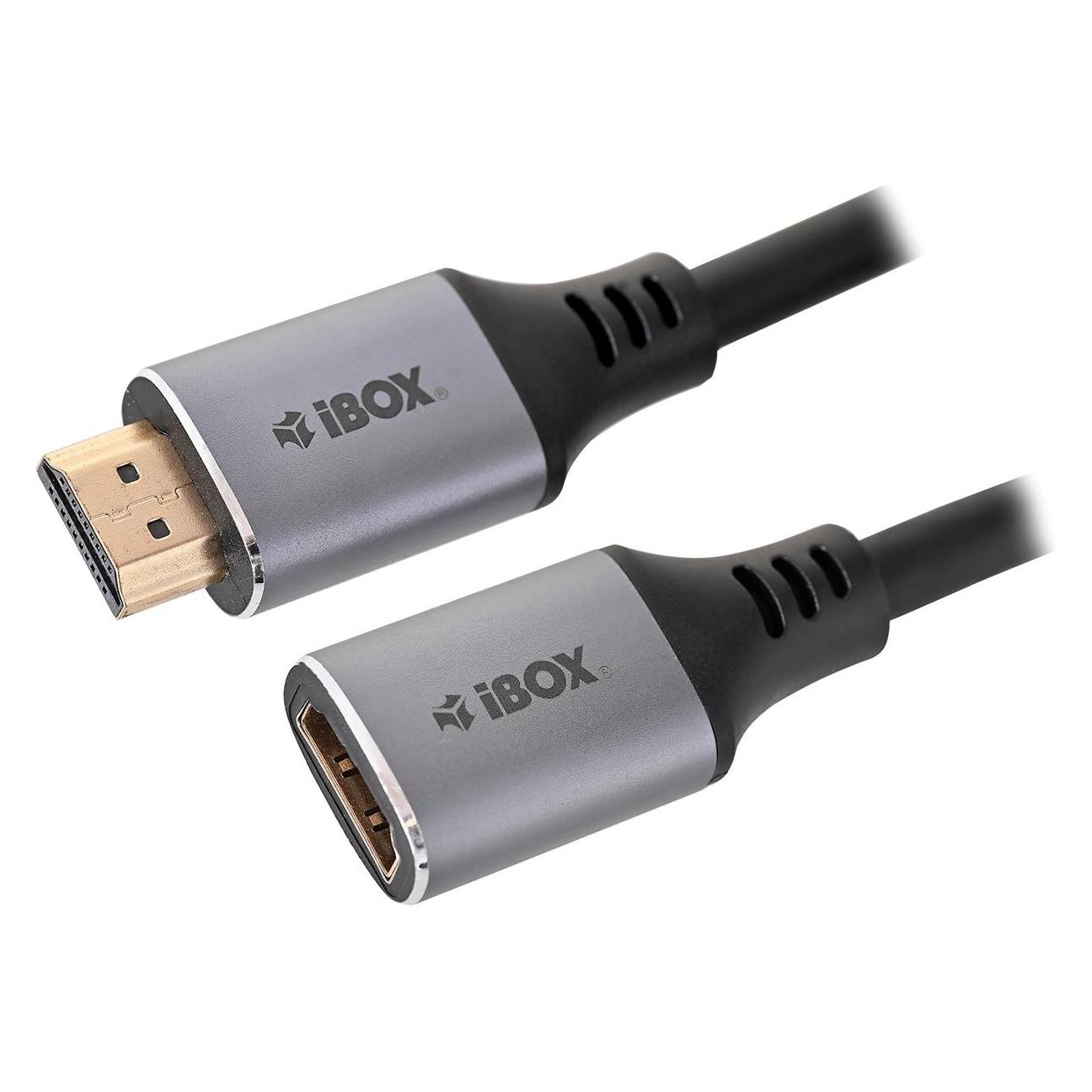 iBox Kabel Kabel przedłużka HDMI do HDMI 4k złota wtyczka 2m (2 m) (ITVFMHD012)