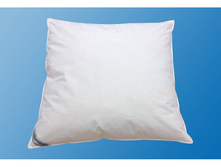 Federkopfkissen DREAMS Karpaten , weiss (weiß), B:80cm L:80cm, Bezug: 100% Baumwolle, Kopfkissen, Federkopfkissen