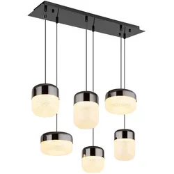 Pendelleuchte Hängelampe LED Deckenleuchte Esszimmerleuchte Graphit Kristalle