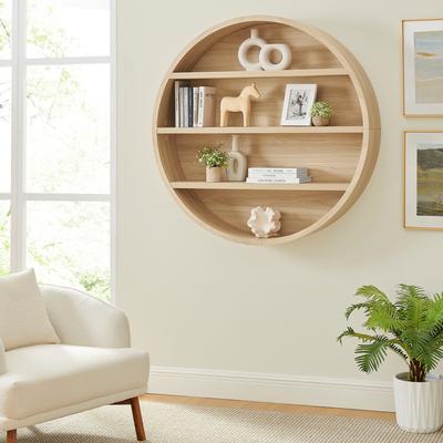 Modway "Romy 47"" Round Wall Book Shelf"