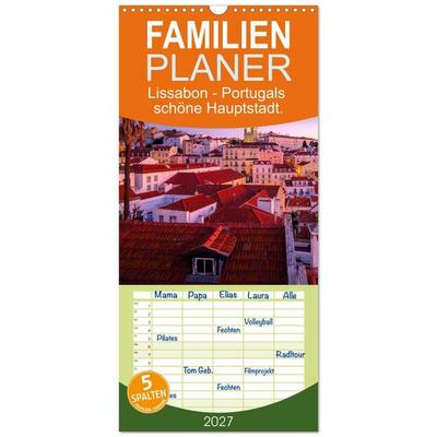 Familienplaner 2027 - Lissabon - Portugals schöne Hauptstadt. mit 5 Spalten (Wandkalender, 21 x 45 cm) CALVENDO