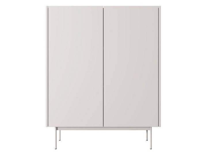 Feldmann-Wohnen Highboard Color (Color, 1 St., Highboard), 97x37x122cm Kaschmir, Eiche Linea, grifflos