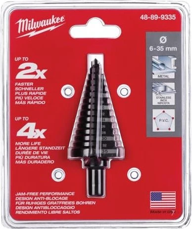 Milwaukee Broca escalonada 6 a 35mm - paso de 2 y 3mm (8954340)