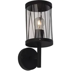 BRILLIANT Lampe Reed Außenwandleuchte stehend schwarz matt   1x A60 , E27 , 60W , geeignet für Normallampen (nicht enthalten)   IP-Schutzart: 44 - spritzwassergeschützt
