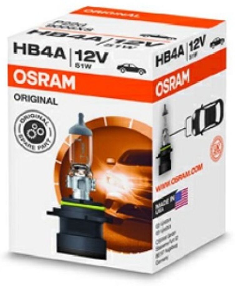 Ams-Osram Glühlampe Halogen OSRAM HB4A Standard 12V, 51W, 1 Stück