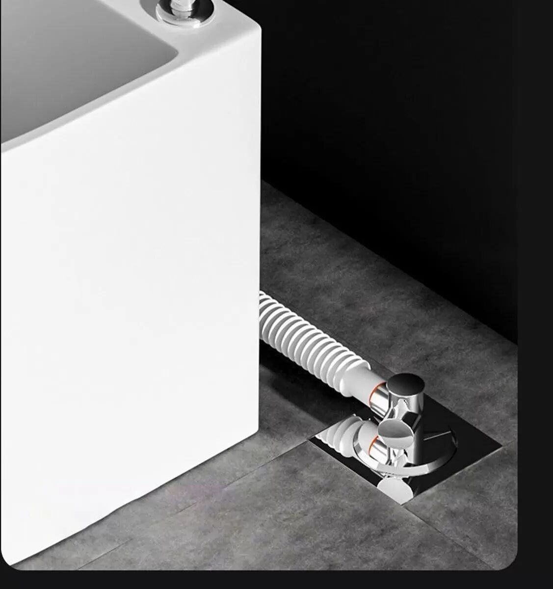 INF Waschmaschine Ablauf Bodenablauf Dichtung Verdickter Vierwege Magnetischer Anti-Geruchs-Kern Weiß