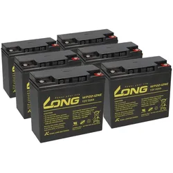 6x Kung Long WP22-12NE AGM-Akkus 12V 22Ah M6 (72V) - für SXT Raptor V3