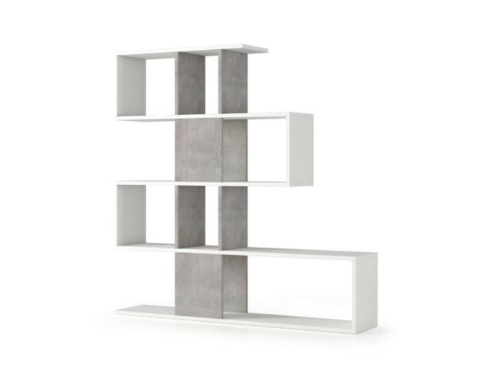 Bibliothèque bois blanc 145x29x145h cm