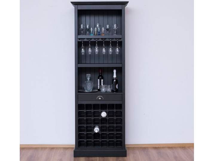 Weinregal im Landhausstil schwarz
