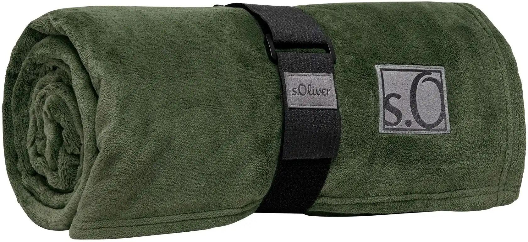 S. Oliver Kuscheldecke  Kuschelsoft ¦ grün ¦ Synthetik ¦ Maße (cm): B: 150