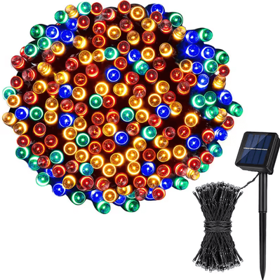 Inspire Curations Solar Fairy String Lights With 8 Lighting Modes multicolor 12m 100leds