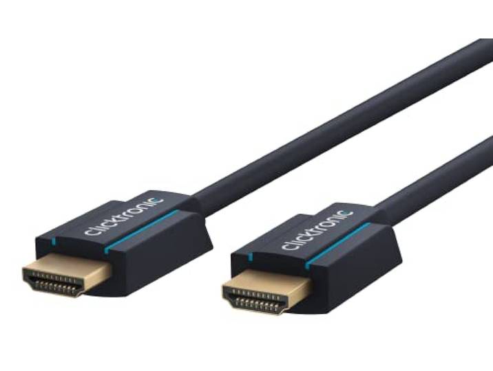 Clicktronic Ultra High Speed HDMI 2.1-kabel met Ethernet 48 Gbps 8K / 4K 120Hz HDMI-kabel PS5 met eARC, HDTV, thuisbioscoop, soundbar 1m RAL