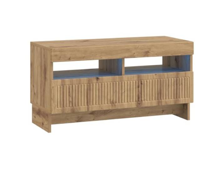 GKHPYURE LED-Fernsehschrank aus Holz, moderne, handwerkliche Eiche Scharniertür um 90° drehbar, Tür reversibel, Gewicht 15,8 kg, feuchtigkeitsbeständig, moderner Stil
