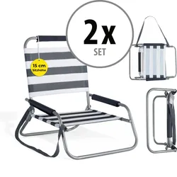 Stagecaptain CS-51 Strandstuhl Klappstuhl mit Schultergurt 2x Set