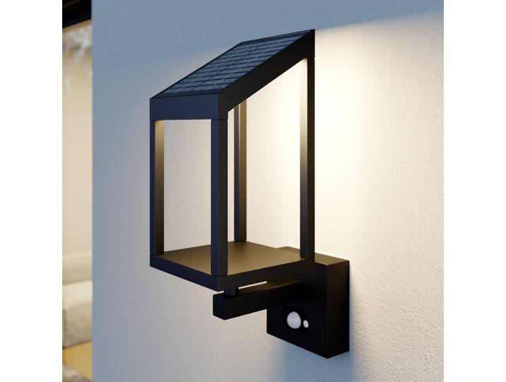 Timeo LED Solcelle Wandleuchte Graphite - Lucande - Modern - Metall - Eckig