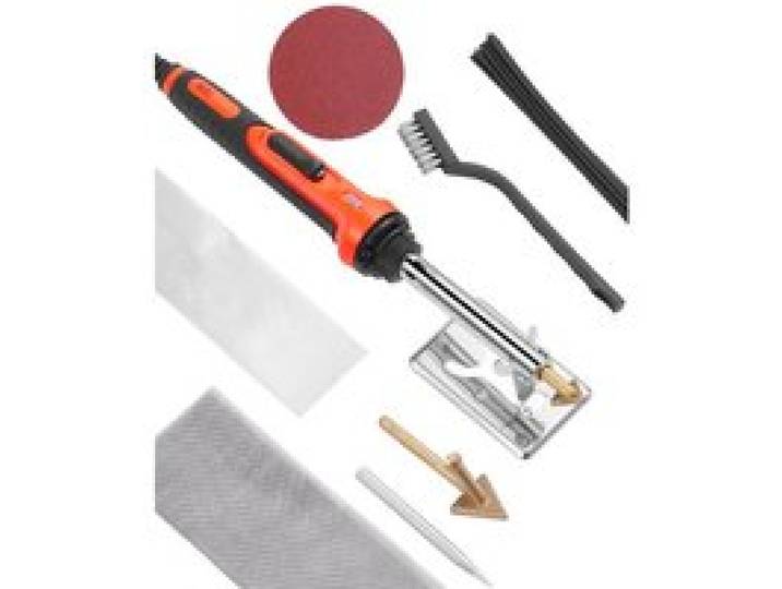 VEVOR Kit Soudure Plastique, 60 W 100 W, Fer à Souder Plastique Double Puissance avec 3 Embouts et 20 Tiges de Soudage, Outil de Soudage Pro Réparation Plastique pour Pare-chocs de Voiture, Kayaks