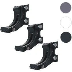 3er-Set Wandhalterung für Markise T124, Wandkonsole Wandmontage Adapter ~ anthrazit