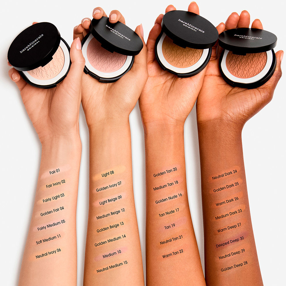 bareMinerals Original base de maquillaje compacta mineral SPF15 #18-Medium Tan 8 gr