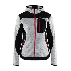 Damen Strickjacke "4931" mit Softshell - 3XL - grau/schwarz