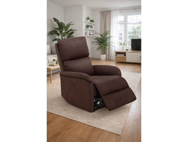 bv-vertrieb TV-Sessel TV-Sessel USB-Anschluß Fernsehsessel Relaxfunktion Bezug braun #4155, integriertes Touchpad an der Armlehne, integrierter USB-Anschluss